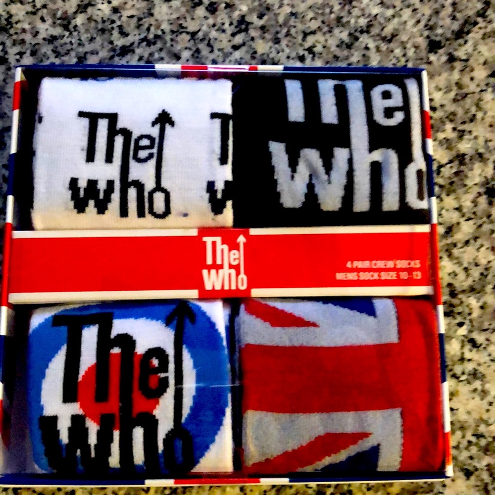 The Who ⬆️ Mens socks 🧦 in box! Size 10/13